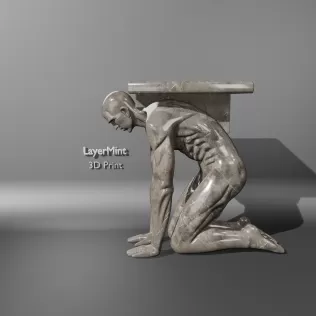 Atlas Kneeling Man Sculpture