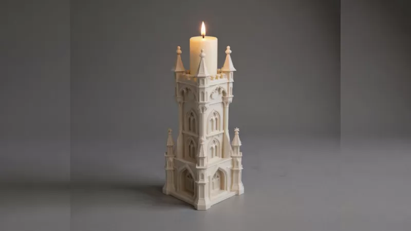 Gothic Candle Tower – Moonspire - Model preview 7