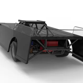 Wedge Dirt Late model while turning Scale 1:25 - Model thumbnail 14