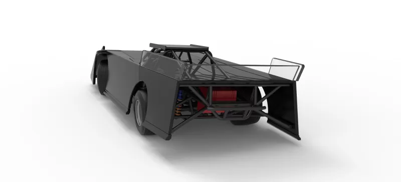 Wedge Dirt Late model while turning Scale 1:25 - Model preview 14