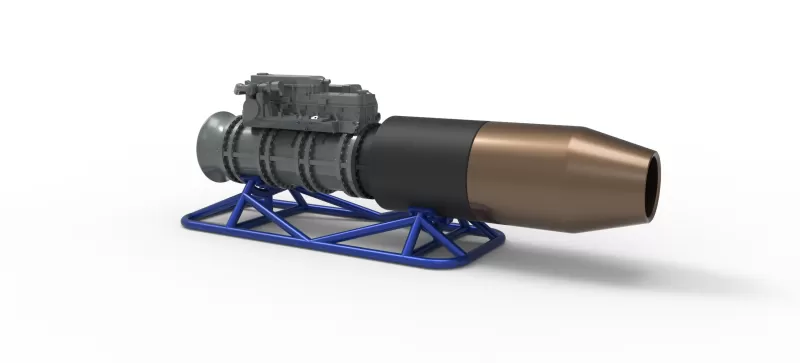 Jet engine on the frame Scale 1:25 - Model preview 9