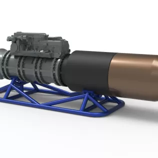 Jet engine on the frame Scale 1:25 - Model thumbnail 9