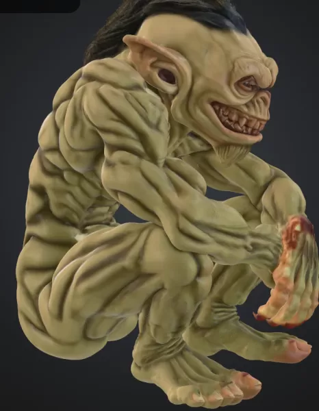 Orc sitzend - Model preview 2