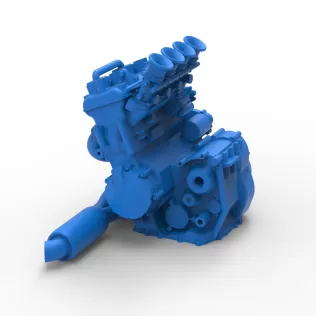 Engine of Three Quarter Midget Scale 1:25 - Model thumbnail 13