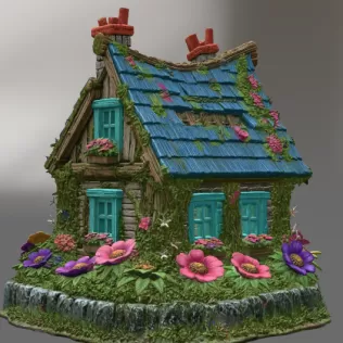 Cozy Fantasy House STL for 3D Printing - Model thumbnail 5
