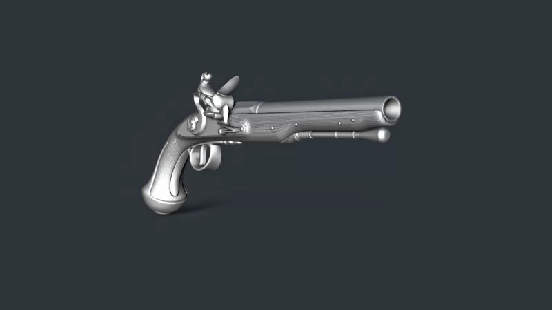 Flintlock Pistol RoZ - Model preview 1