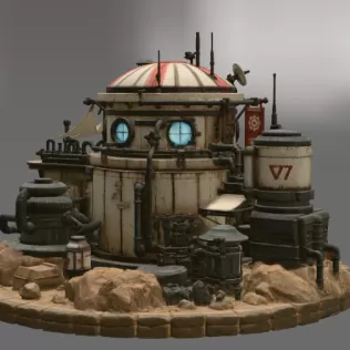 🚀 Desert Outpost Cantina STL File for 3D Print - Model thumbnail 11