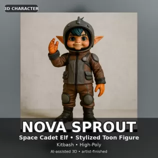 Pocket Pioneers – Stylized 3D Character Collection (6-Pack) - Model thumbnail 2