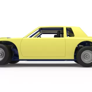 Vintage Dirt late model race car while turning Scale 1:25 - Model thumbnail 9