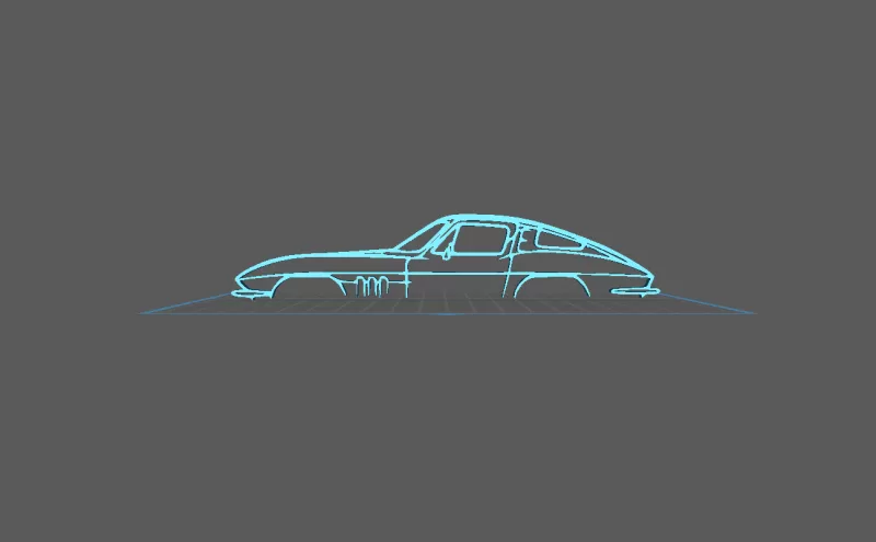 Chevrolet - Corvette Stringray Wall Art - Model preview 2
