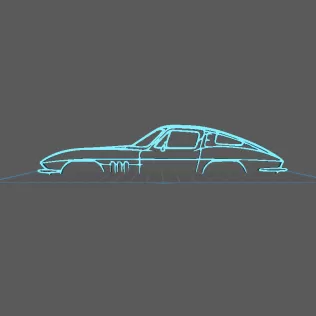 Chevrolet - Corvette Stringray Wall Art