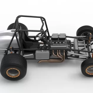 Vintage Dirt Silver Crown Car Base Scale 1:25 - Model thumbnail 23