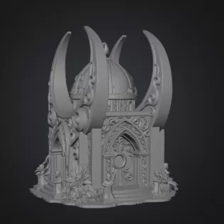 Celestial Moon Temple STL File for 3D Printing - Model thumbnail 8