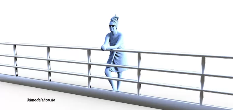 Figure for ship model passenger girl - Model preview 1
