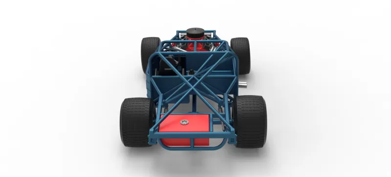 Vintage Dirt late model Race car Base Scale 1:25 - Model preview 17
