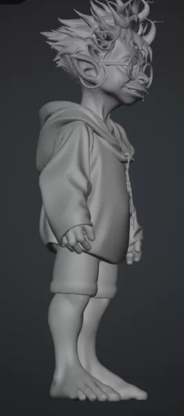 monster mit grossen füssen - Model preview 2
