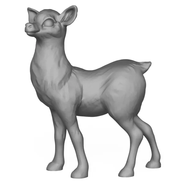3D Printable Deer Fawn Animal - Model preview 3