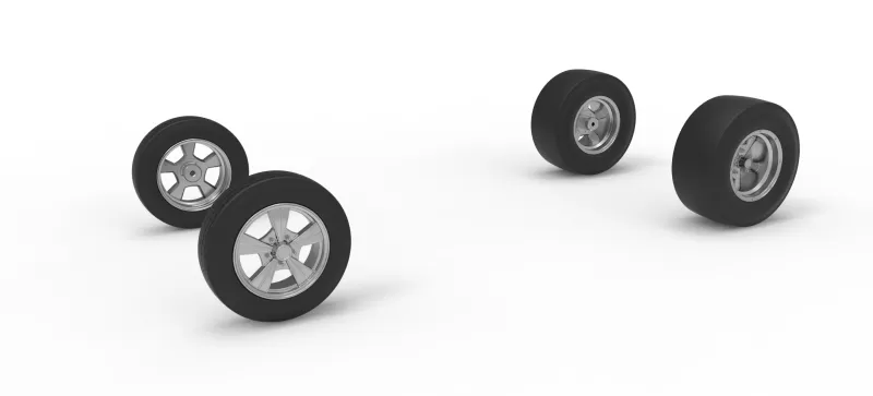 Wheel Set of Gasser Version 3 Scale 1:25 - Model preview 1