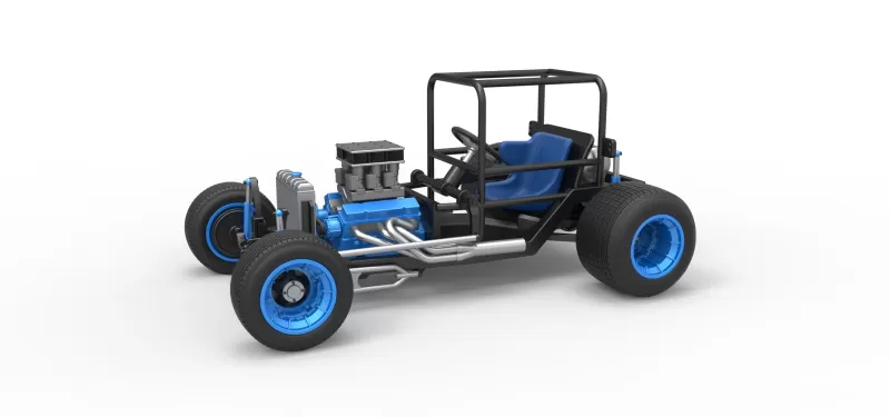 Vintage Dirt Supermodified stock car Base Scale 1:25 - Model preview 1