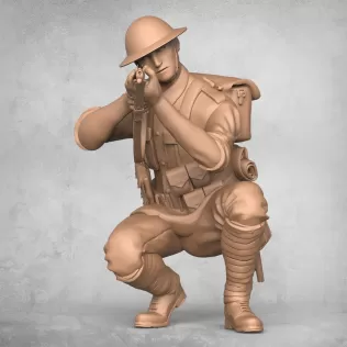 Soldier Fire Sitting Position - Model thumbnail 3