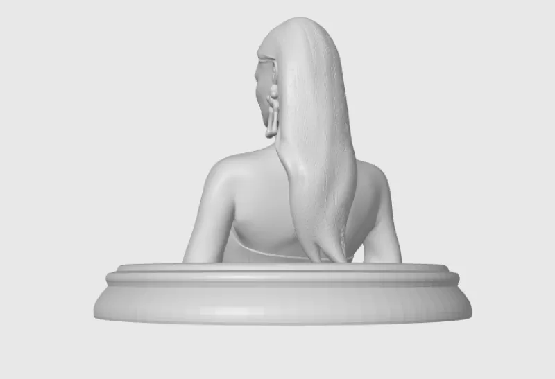 Charlize Theron 3D Bust - Model preview 6