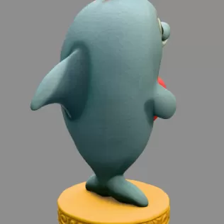 Dolphin with Heart – STL File | Digital Download - Model thumbnail 5
