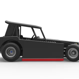 Vintage Dirt Modified stock car V6 while turning Scale 1:25 - Model thumbnail 22