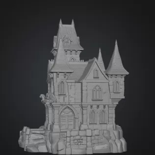 Dark Fantasy Castle STL for 3D Printing - Model thumbnail 9