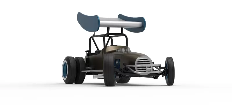 Vintage Winged Supermodified for Dirt while turning V2 1:25 - Model preview 27
