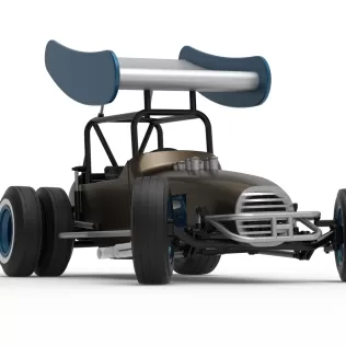 Vintage Winged Supermodified for Dirt while turning V2 1:25 - Model thumbnail 27
