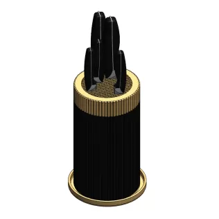 🗡 Smart Knife Holder with Drain Tray | Slot-Free Hygienic Desi - Model thumbnail 1