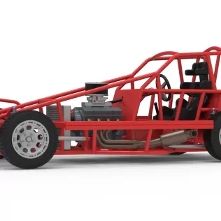 BriSCA Formula 1 Stock Car Base for Dirt Version 2 Scale 1:25 - Model thumbnail 2