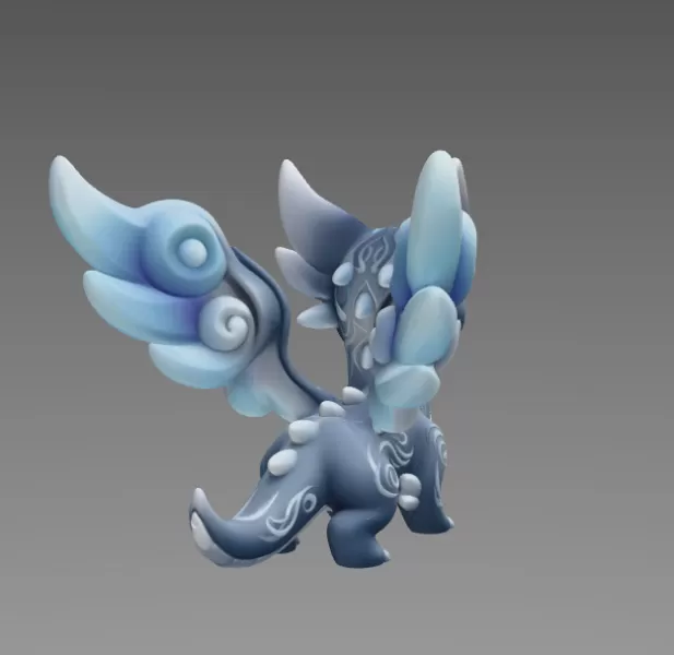 Mystic Wind Dragon STL File 3D Printable - Model preview 5