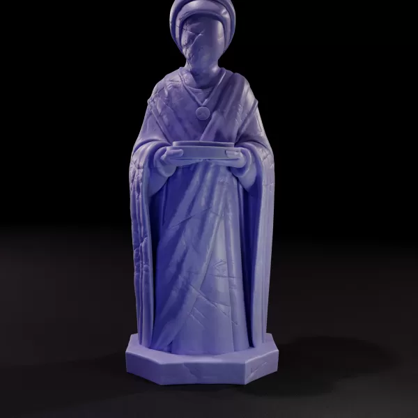 The Oracle of Cracks - Ancient Cult Statue 3D printing - Model preview 1