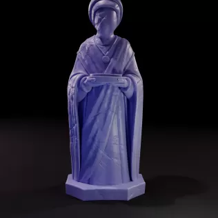 The Oracle of Cracks - Ancient Cult Statue 3D printing - Model thumbnail 1