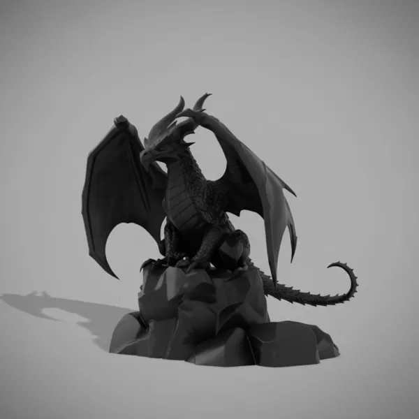 Dragon Guardian Statue - Model preview 1