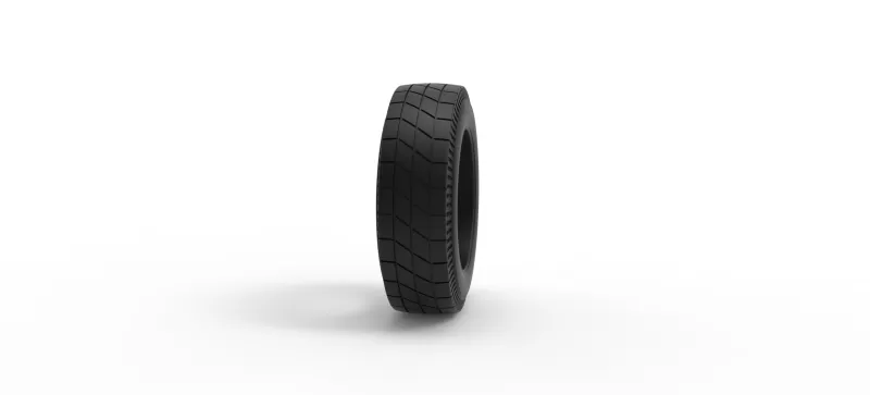 Vintage dirt tire Version 2 Scale 1:25 - Model preview 3