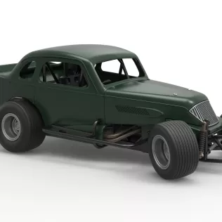 Vintage Dirt Modified stock car while turning Scale 1:25 - Model thumbnail 24