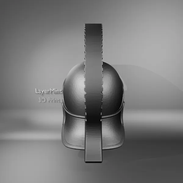 Ancient Greek Spartan Warrior Helmet - Model preview 4