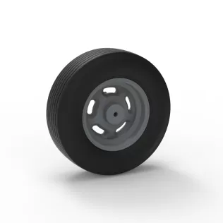 Front wheel of Vintage Champ car Version 2 Scale 1 to 25 - Model thumbnail 8