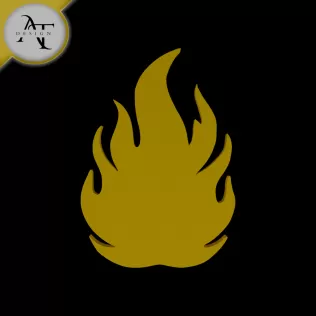 Simple Flame Symbol - 2D Art