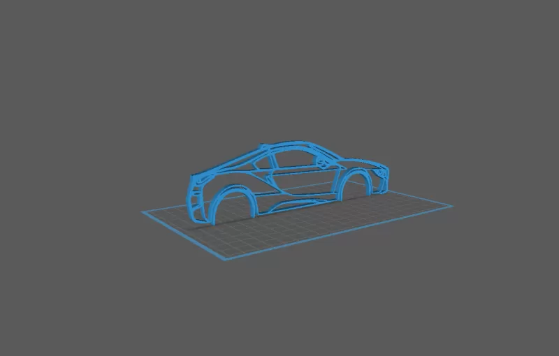 BMW - i8 Wall Art - Model preview 1