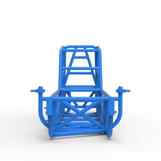 Frame of Vintage Dirt Modified stock car Version 4 Scale 1:25 - Model thumbnail 5