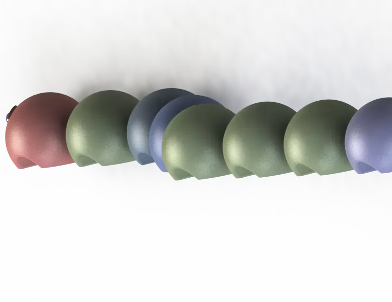 Smiling Modular Caterpillar – Flexible Articulated Fidget Toy - Model preview 9