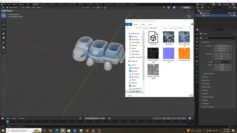 Cute Squirtle Triple Planter Pen Holder - Pokémon Turtle STL 3D - Model preview 1