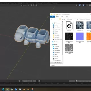 Cute Squirtle Triple Planter Pen Holder - Pokémon Turtle STL 3D - Model thumbnail 1