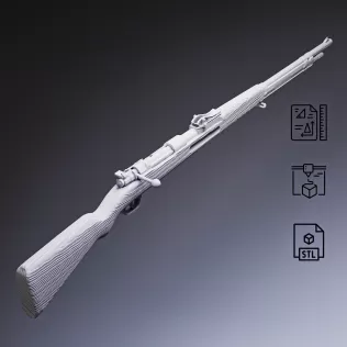 Gewehr 98 Bolt-Action Rifle #RoZ - Model thumbnail 3