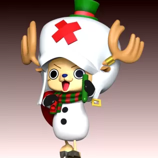 Tony Tony Chopper XMas - Model thumbnail 4