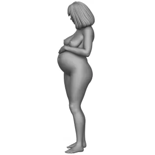 Beautiful Pregnant Woman 3D Print Model - Model thumbnail 4