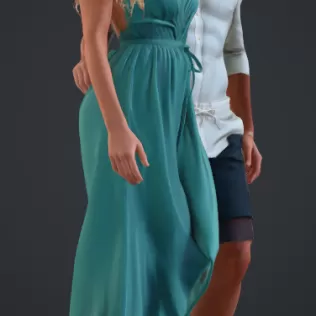 paar umschlungen - Model thumbnail 1